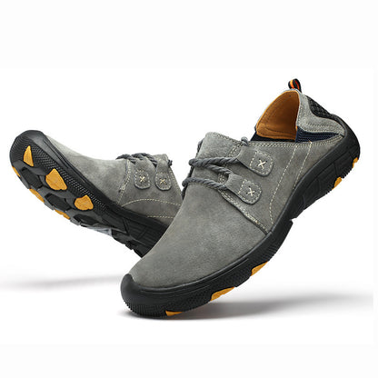 Men Outdoor Hiking Sneakers Non-Slip Toe Protection Casual Walking Leather Loafers