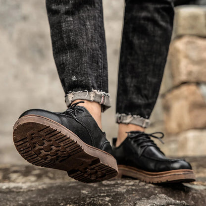 (100% Cow Leather)Men's Comfortable Lightweight Leather Shoes Casual Shoes Business Shoes