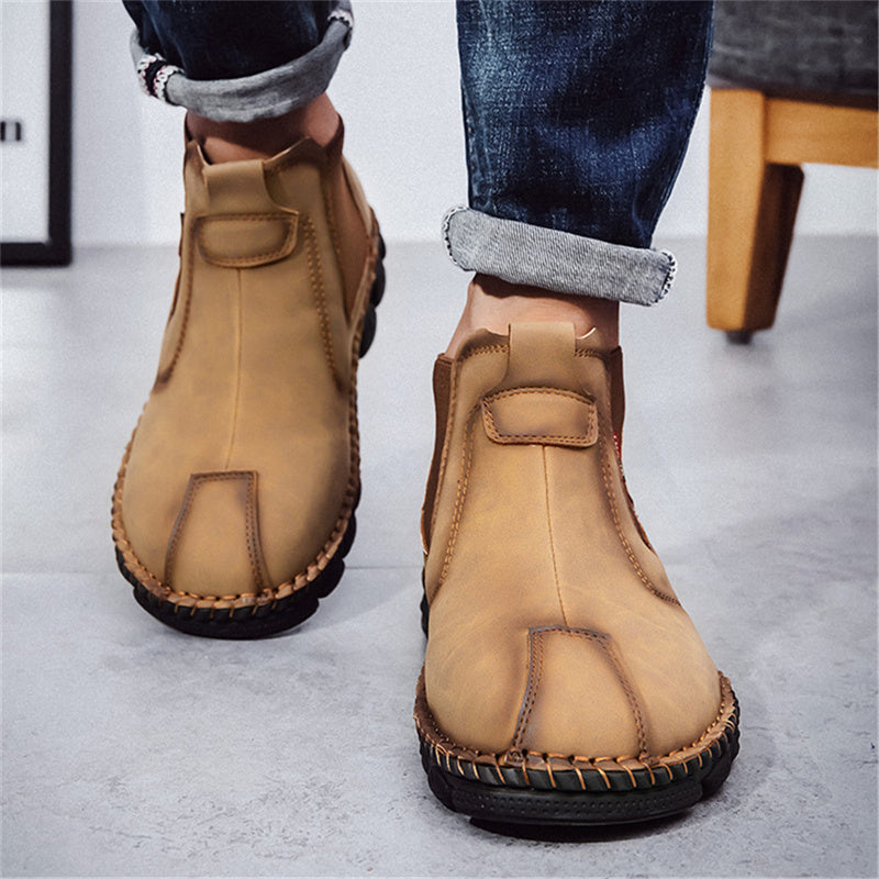 Men's Genuine Leather Comfortable Ankle Boots Chelsea Boots Leather shoes