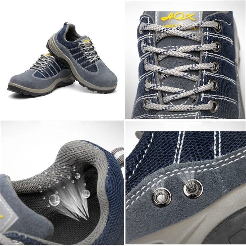 Men's Anti-smashing and Puncture-proof Steel Toe Work Shoes Hiking Shoes