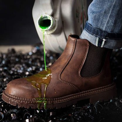 Steel Toe Slip-on Men's Waterproof Chelsea Boots