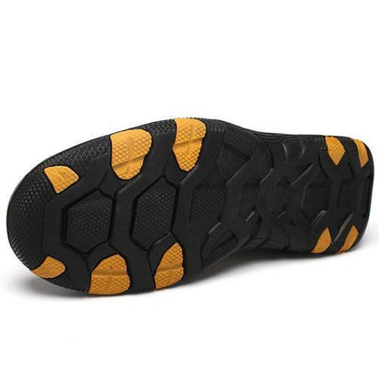 Men Outdoor Hiking Sneakers Non-Slip Toe Protection Casual Walking Leather Loafers