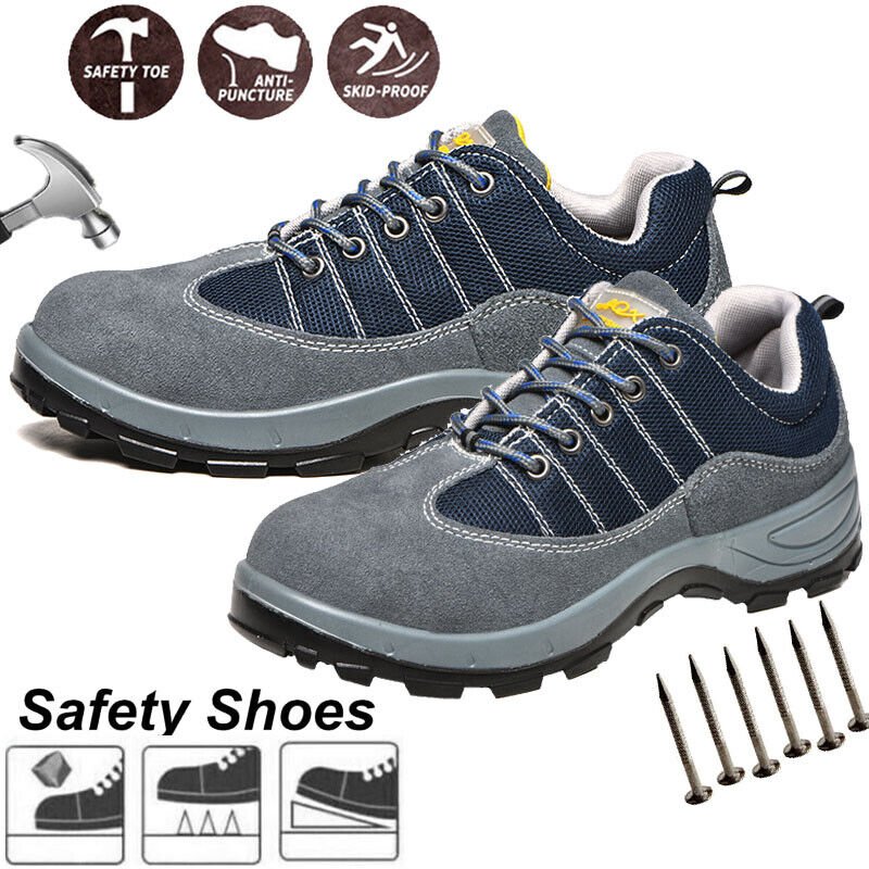 Men's Anti-smashing and Puncture-proof Steel Toe Work Shoes Hiking Shoes