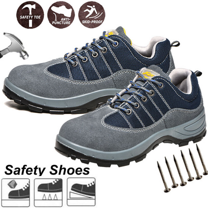 Men's Anti-smashing and Puncture-proof Steel Toe Work Shoes Hiking Shoes