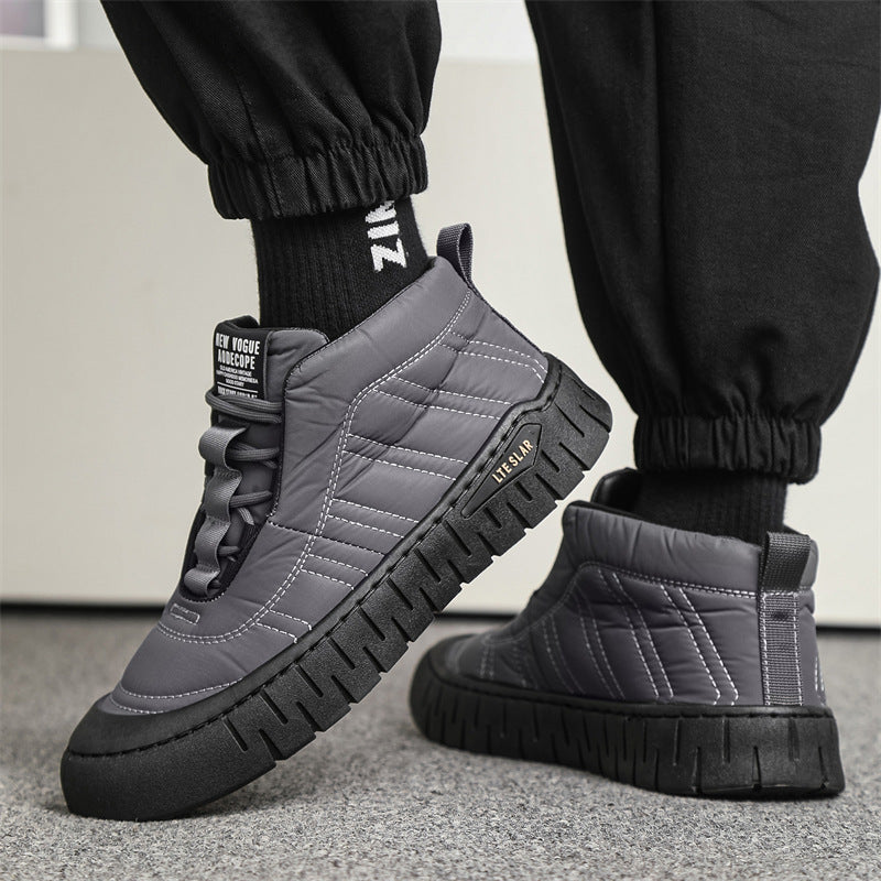 Men's Comfortable Genuine Leather Plush Warm Orthopedic Walking Shoes