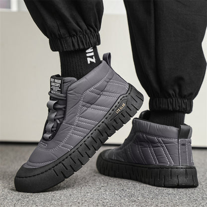 Men's Comfortable Genuine Leather Plush Warm Orthopedic Walking Shoes