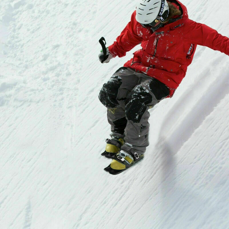 Dallader Mini Ski Skates for Snow The Short Skiboard Portable Skiing Shoes Snow Board (Suitable For All Shoes)