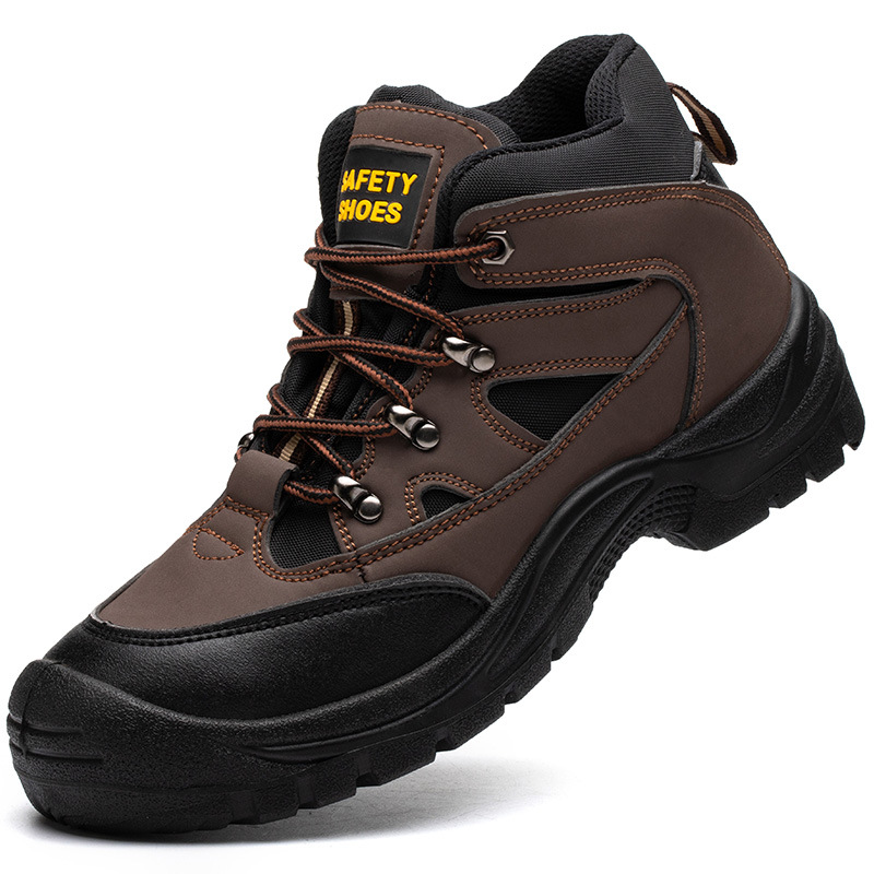 Men Fashion Steel Toe Cap Shoes Waterproof Non-Slip Safety Work Boots (ANSI Approved)