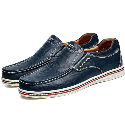 Men's Slip-On Genuine Leather Orthopedic Casual Shoes Work Shoes
