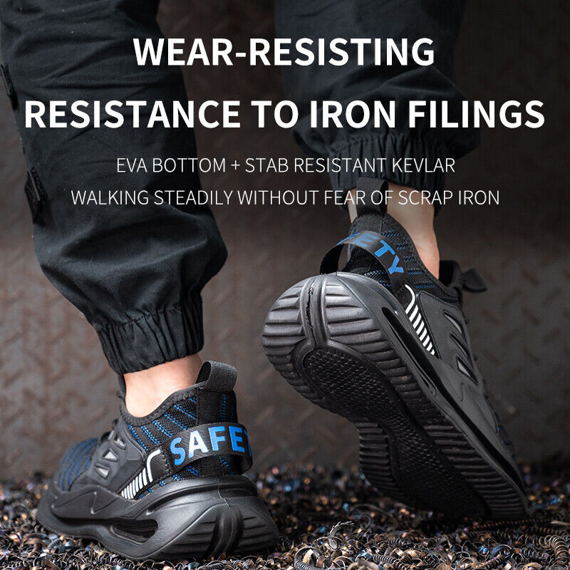 Dallader Men Steel Toe Work Safety Shoes - Effective Arch Support