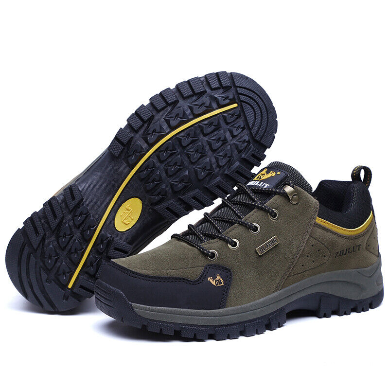 Men's Work Shoes Comfy Arch Support Lightweight Waterproof Hiking Orthopedic Shoes