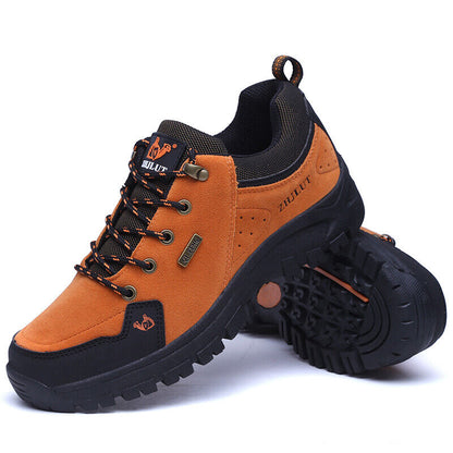 Men's Work Shoes Comfy Arch Support Lightweight Waterproof Hiking Orthopedic Shoes