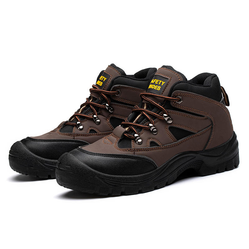 Men Fashion Steel Toe Cap Shoes Waterproof Non-Slip Safety Work Boots (ANSI Approved)