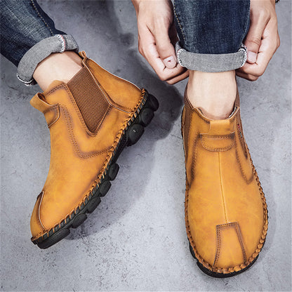Men's Genuine Leather Comfortable Ankle Boots Chelsea Boots Leather shoes